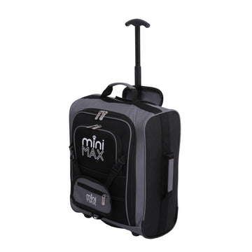 Aerolite MiniMAX (45x36x20cm) Easyjet Maximum Cabin Luggage Under Seat Carry On Suitcase with Backpack and Pouch, 2 Year Warranty